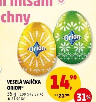 Čokoládové vajíčko Orion