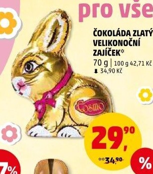 Čokoládový zajíc Cosmo