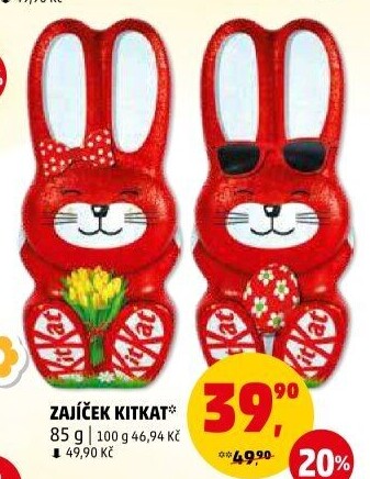 Čokoládový zajíc Kit Kat