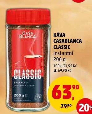 Instantní káva Classic Casablanca