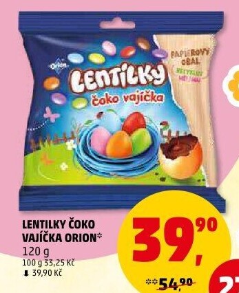 Lentilky plněná vajíčka Mini eggs Orion