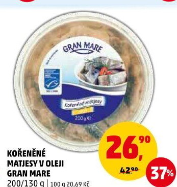 Matjesy kořeněné v oleji Gran Mare