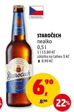 Nealkoholické pivo Staročech