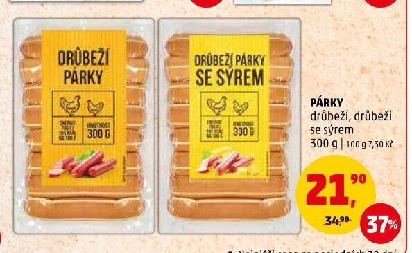 Párky drůbeží