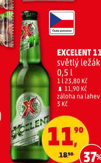 Pivo světlý ležák 11° Excelent
