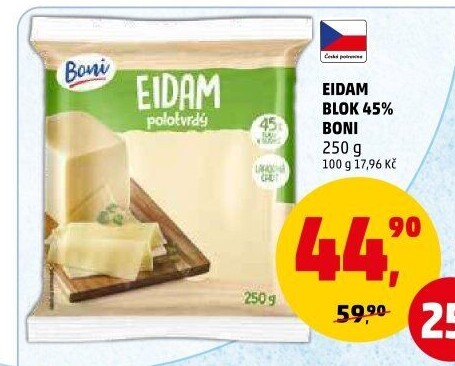 Sýr Eidam 45% Boni