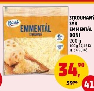Sýr Ementál strouhaný Boni