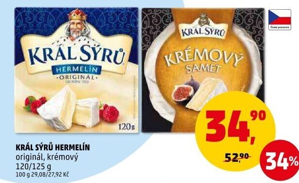 Sýr Krémový samet Král sýrů