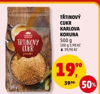 Třtinový cukr Karlova Koruna