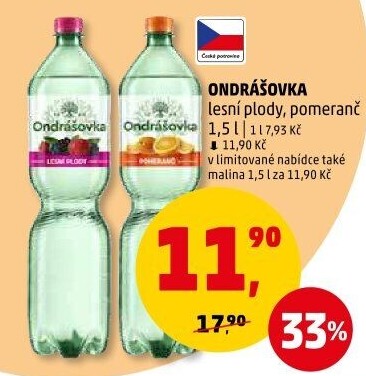 Voda ochucená Ondrášovka