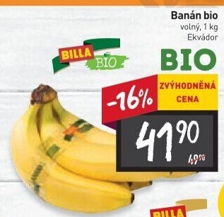 Banán Naše Bio Billa