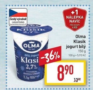 Bílý jogurt Klasik Olma