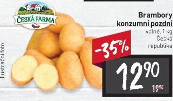 Brambory konzumní pozdní Česká farma