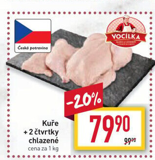 Kuře + 2 čtvrtky Vocílka