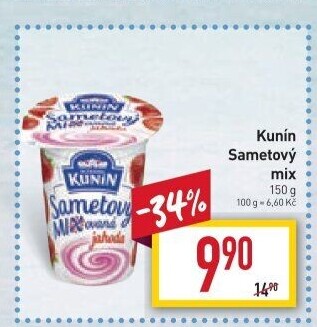 Ochucený jogurt sametový Kunín