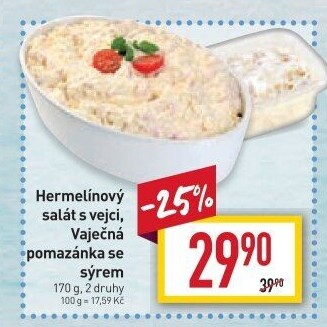 Salát hermelínový s vejci
