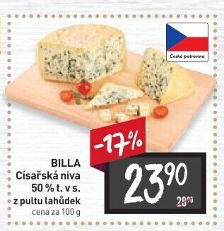 Sýr Niva císařská 50% Billa