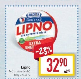 Tavený sýr Jihočeské Lipno Madeta