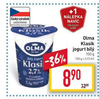 Bílý jogurt Klasik Olma