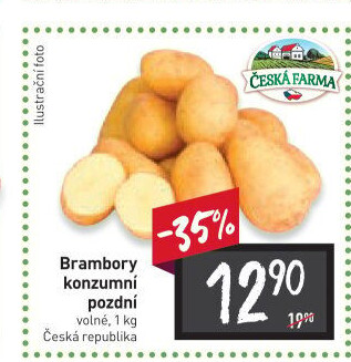 Brambory konzumní pozdní Česká farma