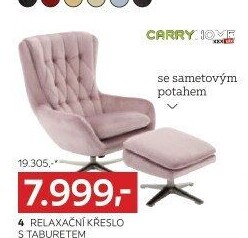 RELAXAČNÍ KŘESLO S TABURETEM