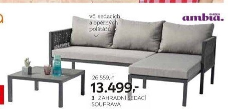 ZAHRADNÍ SEDACÍ SOUPRAVA