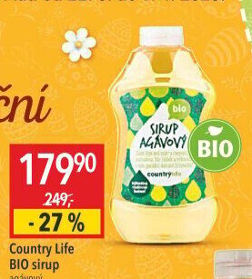 Agávový sirup Bio Country Life