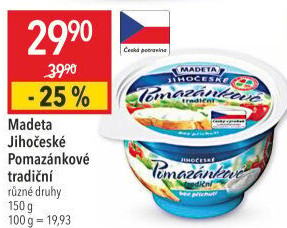 Tradiční pomazánkové Jihočeské Madeta