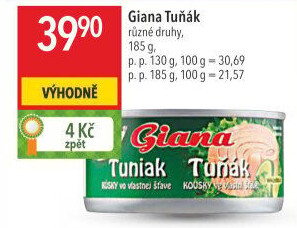 Tuňák kousky ve vlastní šťávě Giana