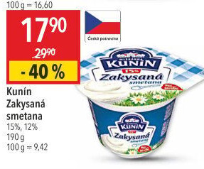 Zakysaná smetana krémovitá Kunín 15%