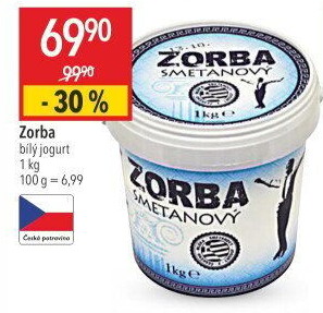 Bílý jogurt řecký Zorba