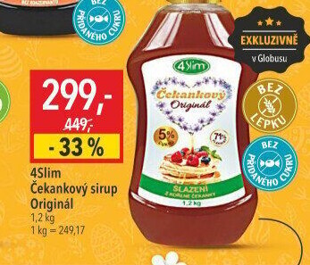 Čekankový sirup 4Slim