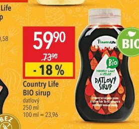 Datlový sirup bio Country Life