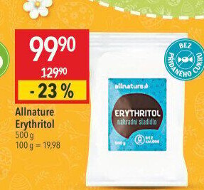 Sladidlo Erythritol Allnature
