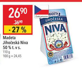 Sýr Niva Jihočeská 50% Madeta