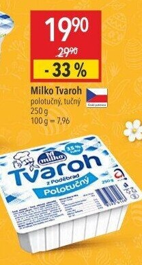 Tvaroh polotučný z Poděbrad Milko