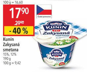 Zakysaná smetana krémovitá Kunín 15%