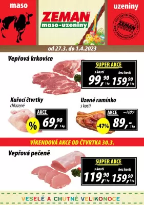 akční leták ZEMAN maso - uzeniny 27.3.2023-1.4.2023