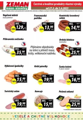 akční leták ZEMAN maso - uzeniny 27.3.2023-1.4.2023