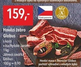 Hovězí žebra s kostí Globus