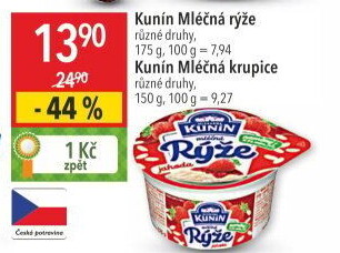 Mléčná rýže Kunín