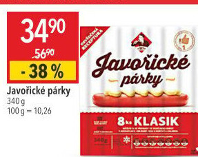 Párky javořické Kostelecké uzeniny