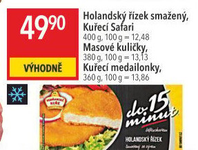 Řízek kuřecí holandský smažený mražený Vodňanské kuře