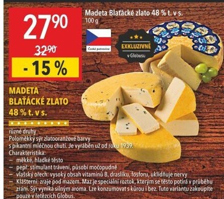 Sýr Blaťácké zlato Madeta