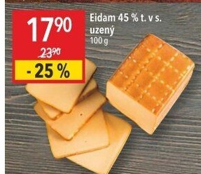 Sýr Eidam uzený 45%