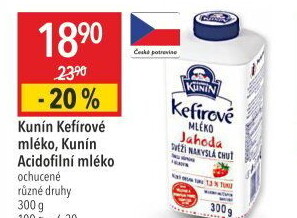 Acidofilní mléko ochucené Kunín