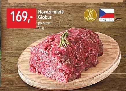 Hovězí mleté maso Globus