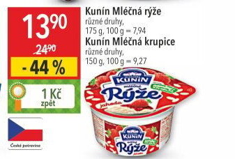 Mléčná rýže Kunín