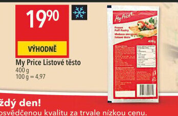 Těsto listové mražené My Price