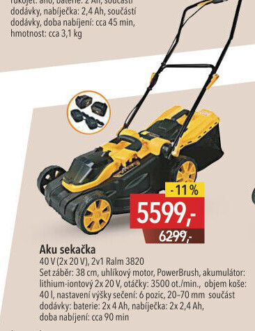 Aku sekačka Riwall Pro RALM 3820